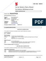 Actrol-R123 - Msds (1) This Material Is Hazardous According To Health Criteria of Safe Work Australia. Hazard Category