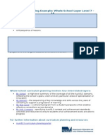 Curriculum Planning Example: Whole School Layer Level 7 - 10