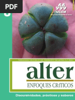 Revista Alter, Enfoques Críticos. Número 8 Discursividades Prácticas y Saberes