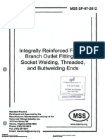 MSS SP-97 2012 Integrally Reinforced Forged Branch Outlet Fittings - Socket Welding, Threaded and Buttwelding Ends