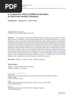 A Comparative Study of Different Entropies For Spectrum Sensing Techniques