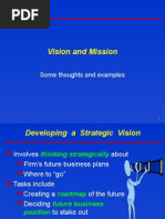 Vision and Mission: Some Thoughts and Examples