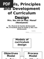 Models of Curriculum Design