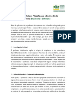 O Intelecto Empirismo e Criticismo Proposta de Plano de Aula