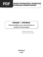 Apostila Unidade I - Integral Indefinida e Técnicas de Integração