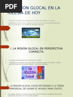 La Mision Glocal en La Iglesia de Hoy