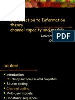 Introduction To Information Theory Channel Capacity and Models