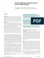 Meta-Analysis of Thoracic Epidural Anesthesia Versus General Anesthesia For Cardiac Surgery