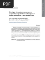 Estrategias de Enseñanza para Promover El Aprendizaje Significativo de La Biología en La Escuela de Educación, Universidad Del Zulia.