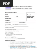 Registration Form Teacher