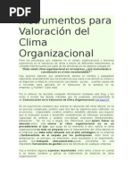 Instrumentos para Valoración Del Clima Organizacional