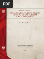 Dinamica Del Cuerpo Rigido .Metodo de Las Fuerza y Aceleraciones. Fasciculo 11