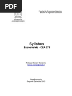 SYLLABUS Econometría (H.Román)