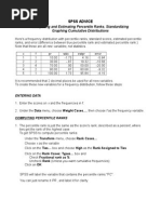 SPSS Estimating Percentile Ranks