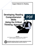 Developing Reading Comprehension Skill Using The Critical Thinking Approach