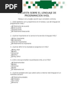 Encuesta Sobre El Lenguaje de Programacion VHDL