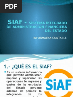 Siaf - Sistema Integrado de Administración Financiera Del