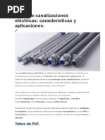 Tipos de Canalizaciones Eléctricas