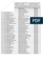 First List (Regular Scheme) 2013-2014