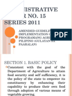 Gulayan Sa Paaralan Amended Guidelines 2011