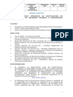 Notificacion de Sospecha Incidente A Dispositivos Medicos Farmacovigilancia