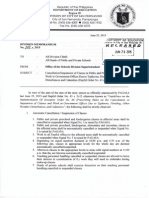 Division Memo No. 238 S. 2015, Cancellation of Classes in Public and Private Schools