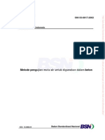 Sni 03-6817-2002 Metode Pengujian Mutu Air Untuk Digunakan Dalam Beton