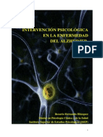 Intervencion Psicologica en La Enfermedad de Alzheimer