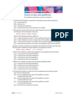 Chapter Summary Worksheet: Chapter 4 Application of Rates and Equilibrium