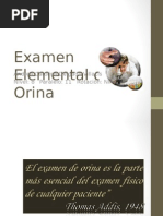 Examen Microscopico y Elemental de Orina