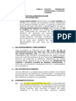 Solicitud de Separacion Convencional y Divorcio Ulterior