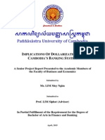 Implications of Dollarization On Cambodia's Banking System