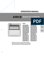 Operation Manual VRV III All - Daikin