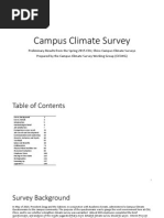 Campus Climate Survey - Preliminary Results Report