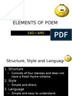 Elements of Poem - Sad I Ams