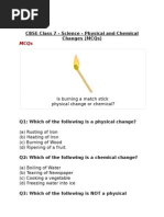 Class 7 Physical & Chemical Changes 2