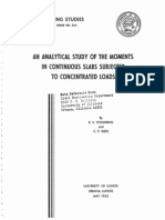 An Analytical Study of The Moments in Continuous Slabs Subjected To Concentrated Loads