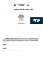 A Case Study On Acute Tonsillopharyngitis: Bulacan State University City of Malolos, Bulacan College of Nursing