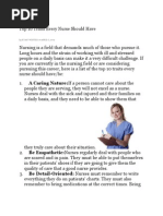 Top 10 Traits Every Nurse Should Have