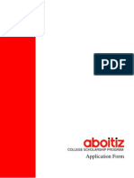 Aboitiz College Scholarship Program 2015 Application Forms PDF