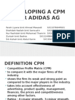 G. Assignment - Developing A CPM For Adidas Ag