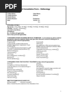 Reflexology Client Consultation Form