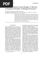 What Constitutes Good Design? A Review of Empirical Studies of Design Processes