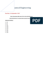 Basic Mechanical Engineering: Assignment # 1