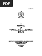 Manual of Travelling Allowance - Pakistan