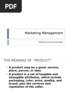 Setting Product Strategy - Marketing Management