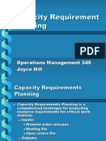 Capacity Requirement Planning