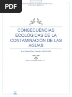 Consecuencias Ecológicas de La Contaminación de Las Aguas