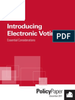 IDEA - Introducing Electronic Voting Essential Considerations