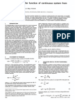 Estimation of Transfer Function of Continuous System From Sampled Data